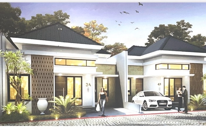 Rumah minimalis modern dijual di Klaten — ilustrasi eksterior Cluster Suvarna Raja